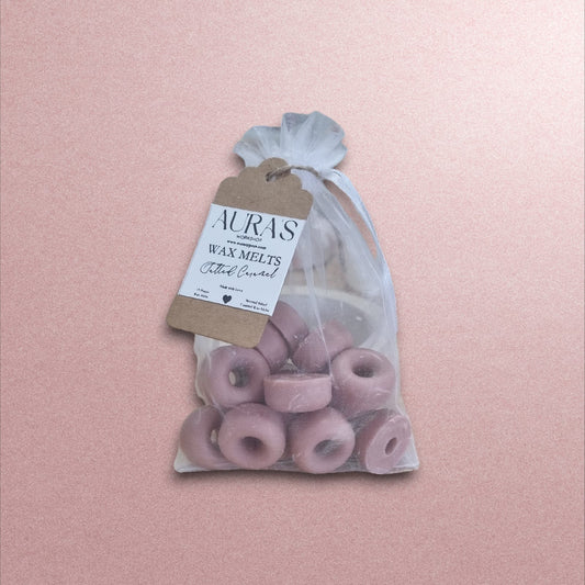 Salted Caramel Donut Shape Wax Melts in Organza Bag - Auras Workshop Auras Workshop