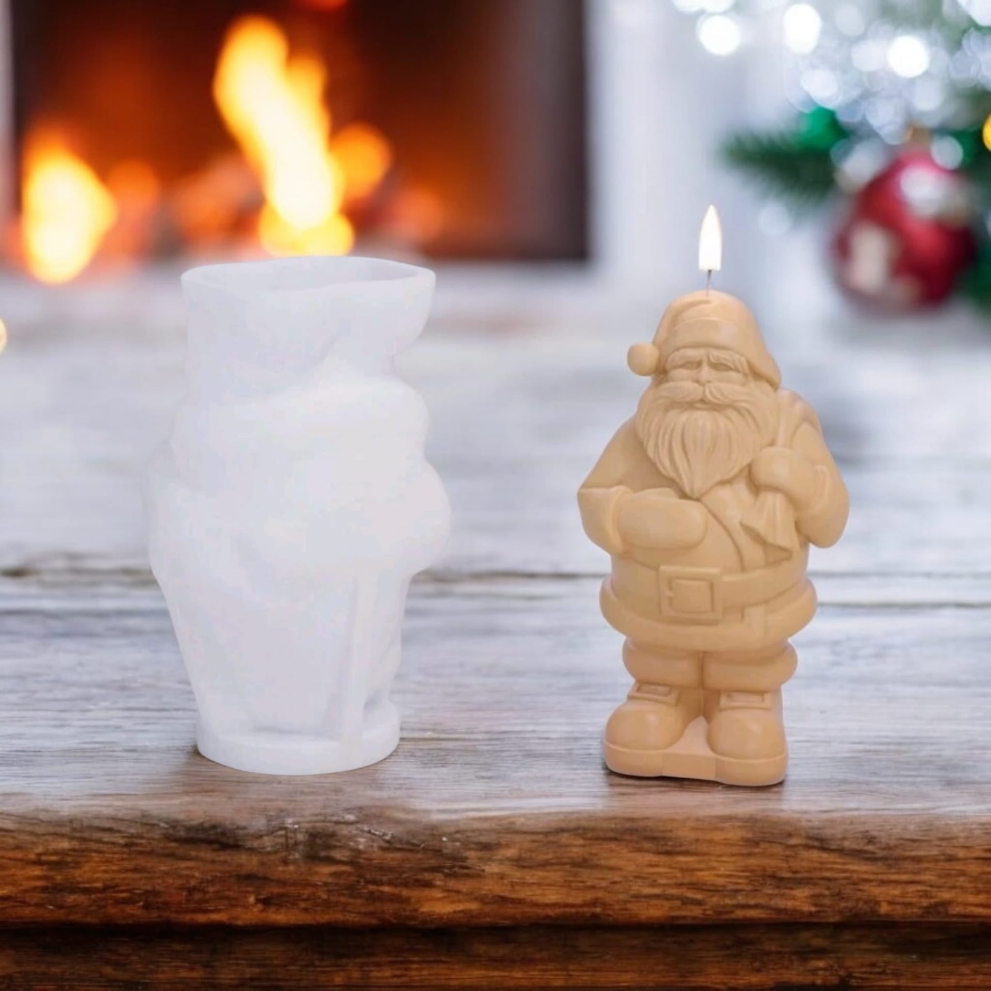 🎅 Santa Claus Standing Candle Mold - Auras Workshop Auras Workshop