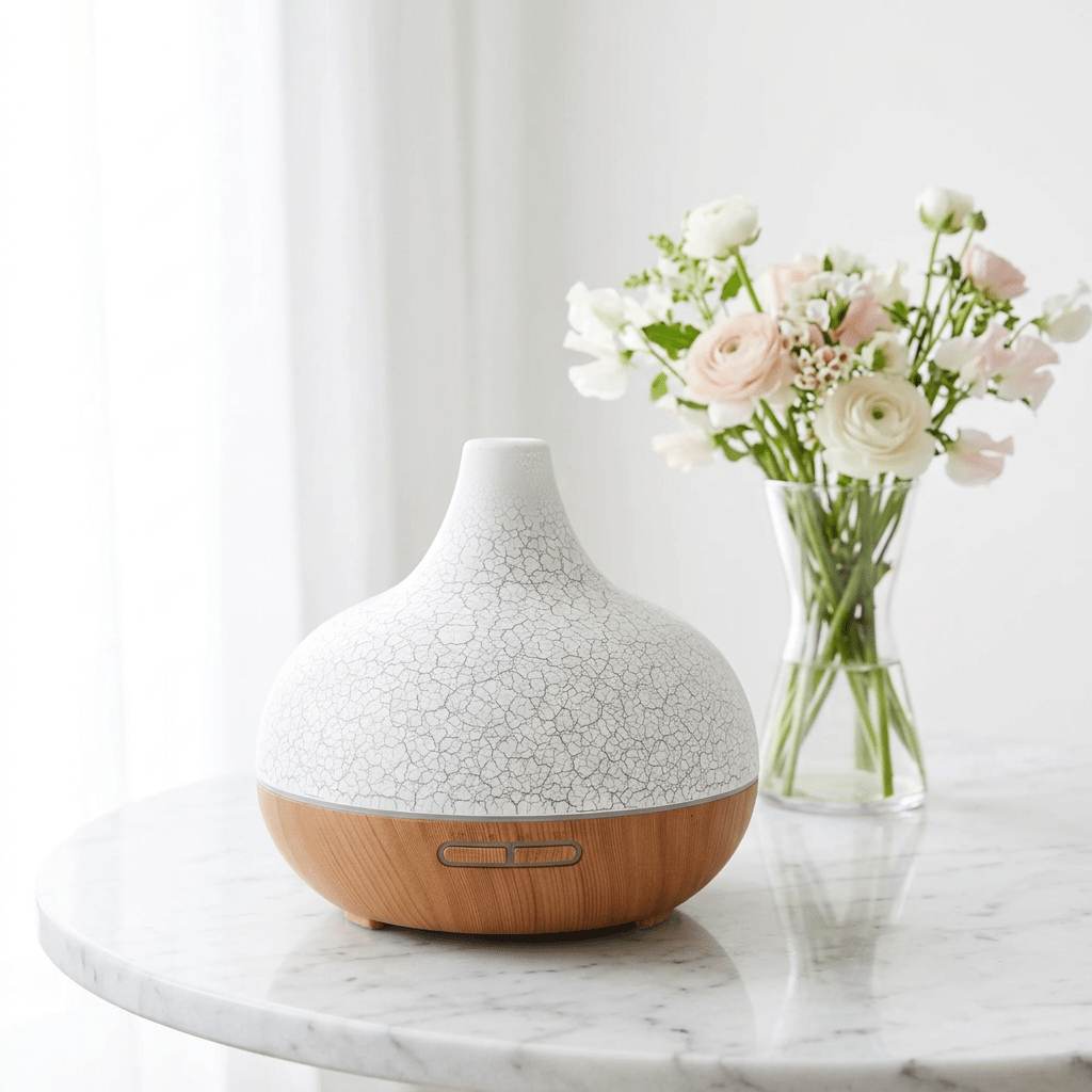 Santorini Aroma Diffuser – Shell Effect Dome | USB | Colour Change LED | Timer - Auras Workshop Auras Workshop