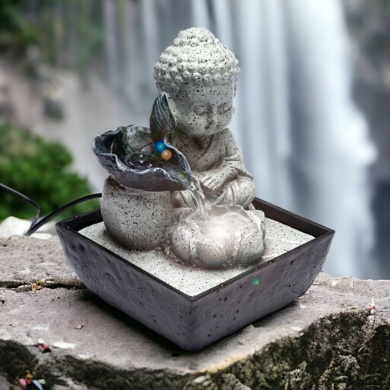 Serene Little Buddha Water Fountain - Auras Workshop Auras Workshop