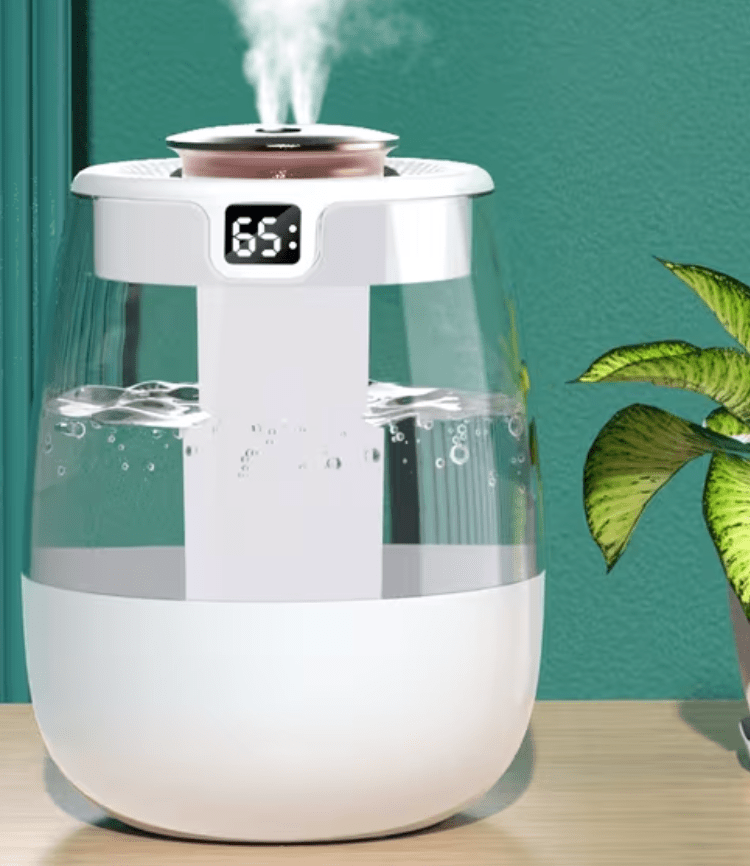 💧✨ Silent Ultrasonic Humidifier with Warm Night Light | Double Spray | Large Capacity & Portable - Auras Workshop Auras Workshop