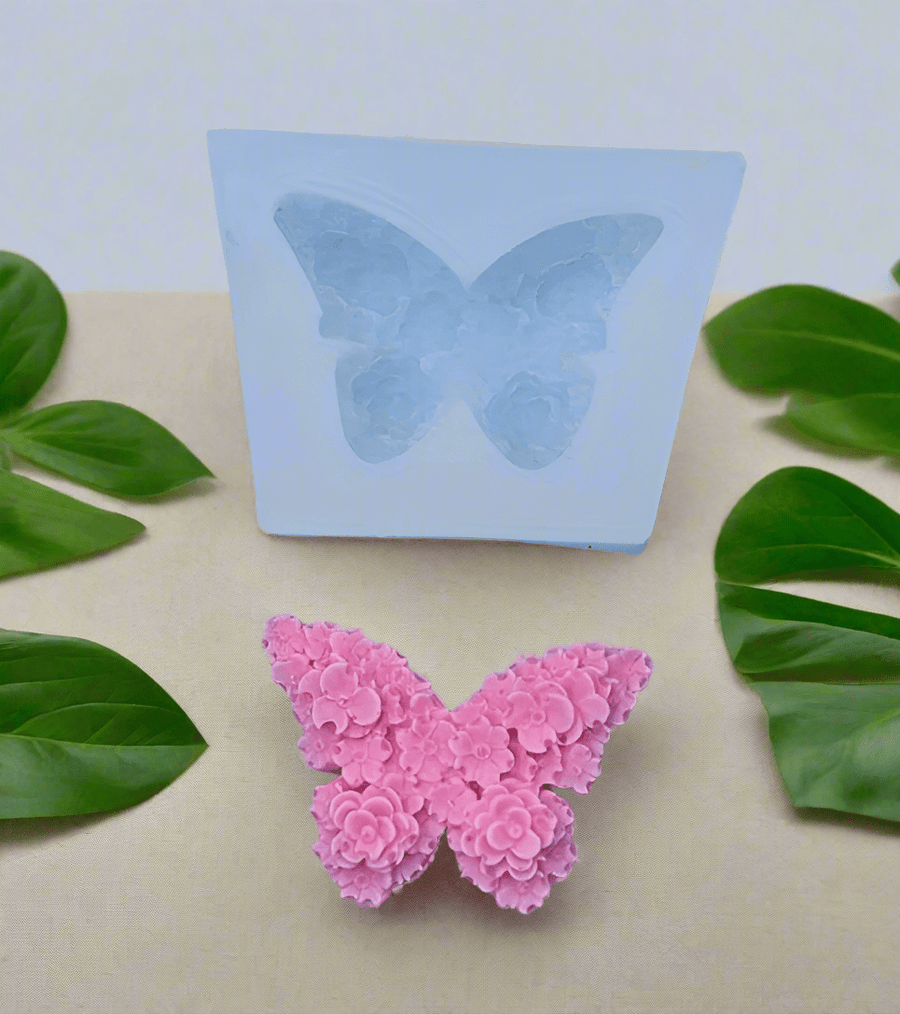 Silicone Butterfly Shape Mold – Flexible DIY Craft Mold for Soap & Candle Making 🦋