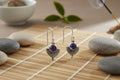 💜✨ Silver Amethyst Point Stud Earrings | Focus & Protection Crystal Jewellery - Auras Workshop Auras Workshop