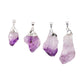 Raw Amethyst Point Silver Plated Pendant – Calm, Intuition & Spiritual Awareness Jewellery