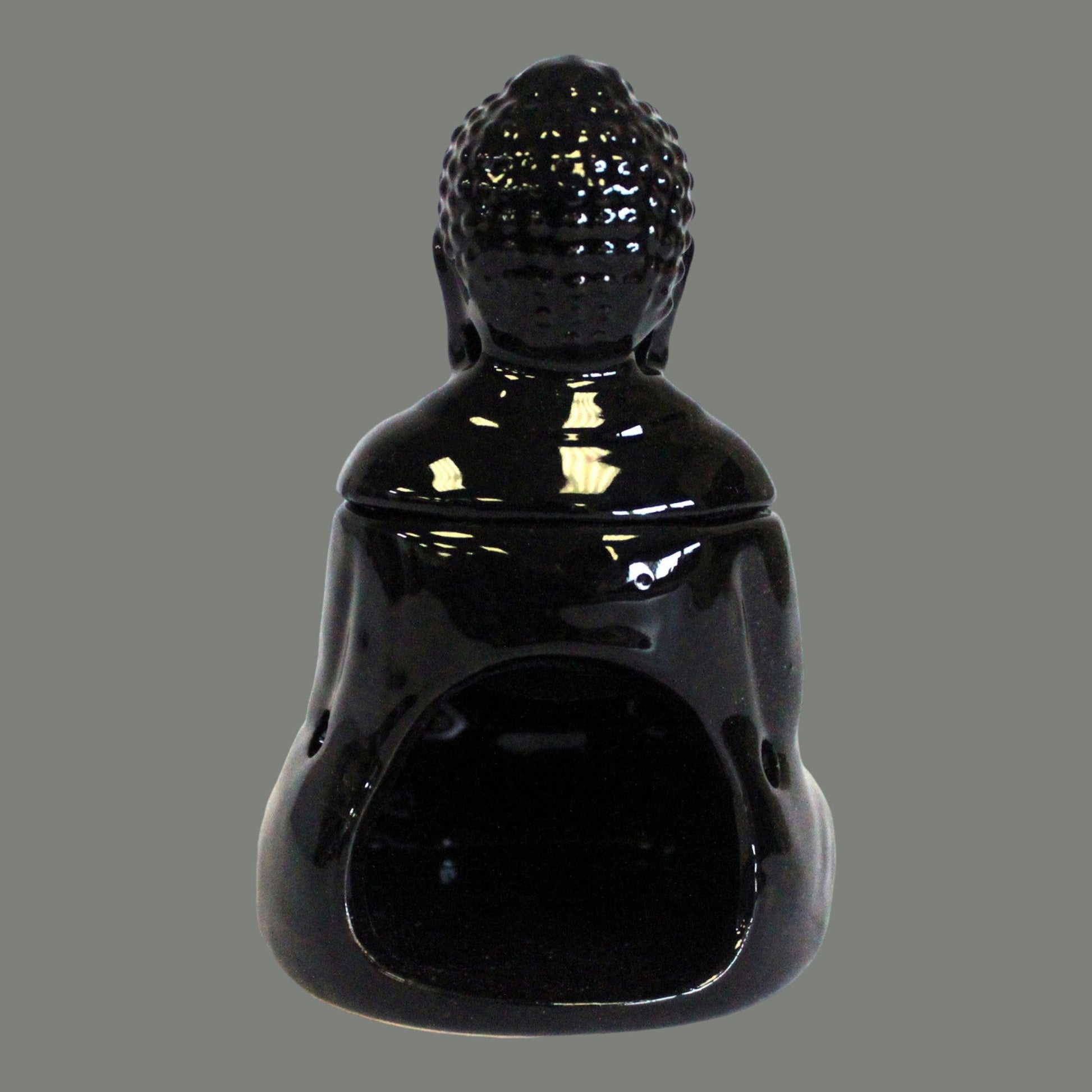 Sitting Buddha Oil Burner - Black - Auras Workshop Auras Workshop