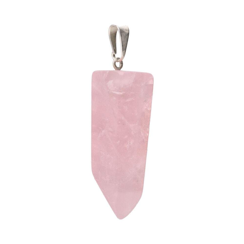 Small Rose Quartz Crystal Point Pendant – Crystal Jewellery - Auras Workshop Auras Workshop