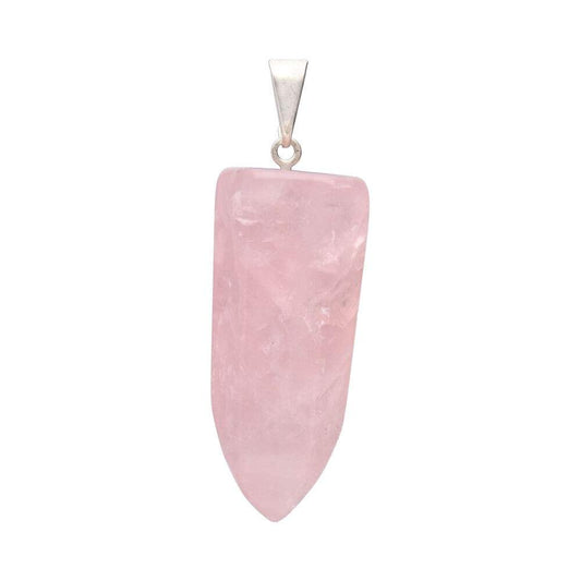 Small Rose Quartz Crystal Point Pendant – Crystal Jewellery - Auras Workshop Auras Workshop