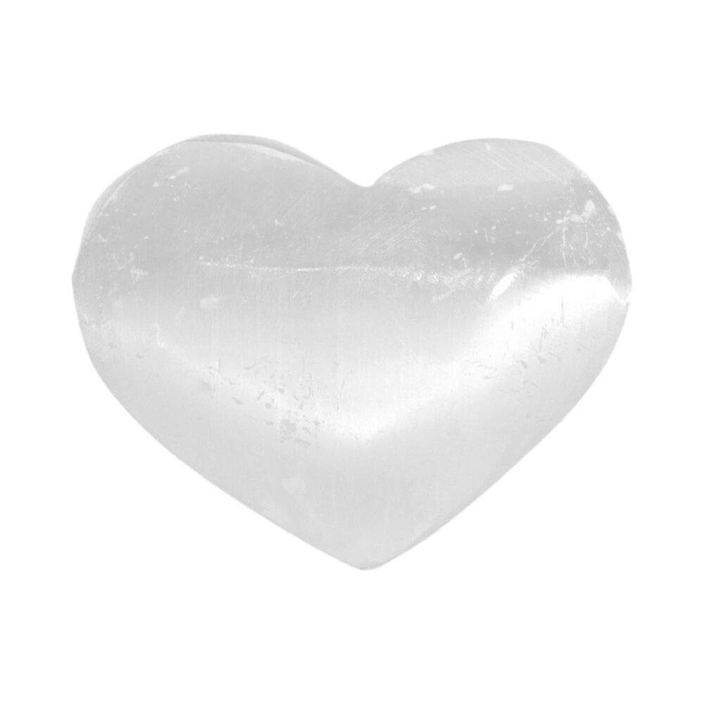 Small Selenite Crystal Heart – 4 cm - Auras Workshop Auras Workshop