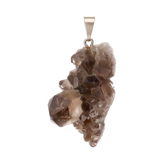 Smoky Quartz Druzy Crystal Pendant – Crystal Jewellery - Auras Workshop Auras Workshop