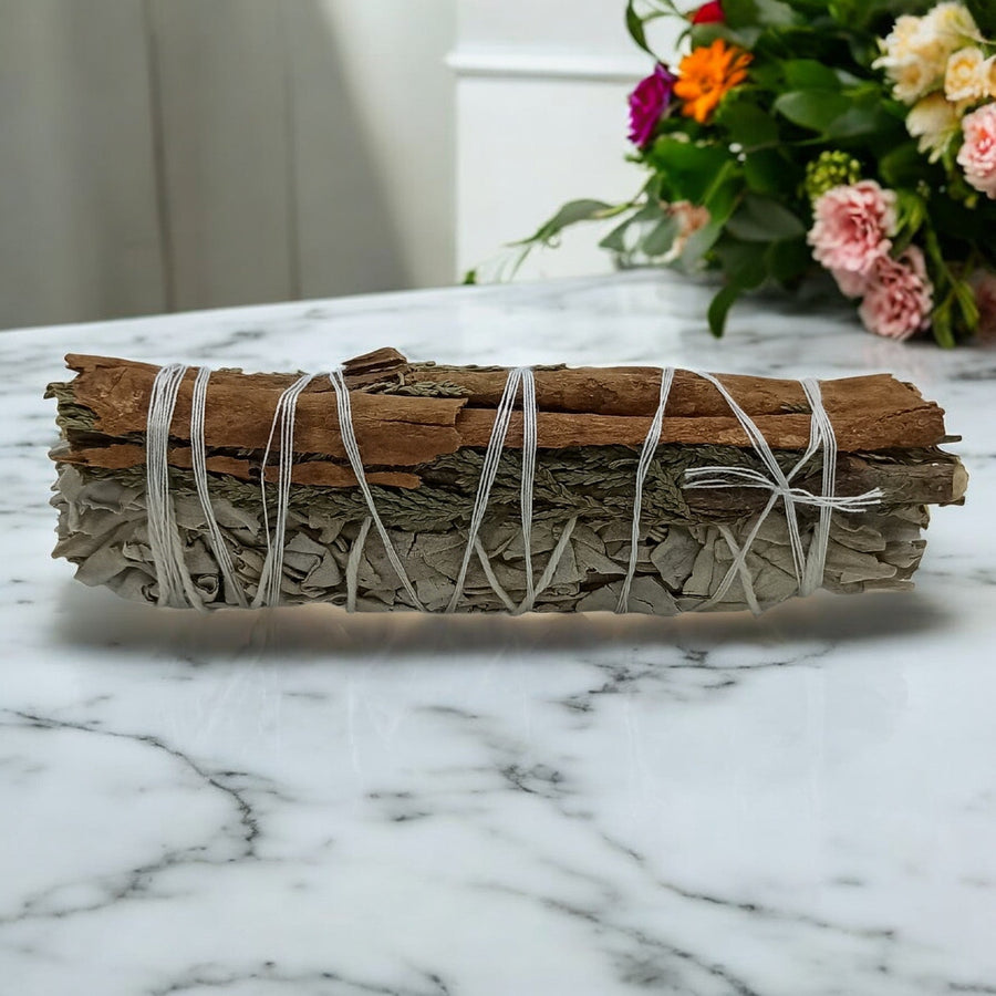 Smudge Stick - White Sage, Cedar and Cinnamon