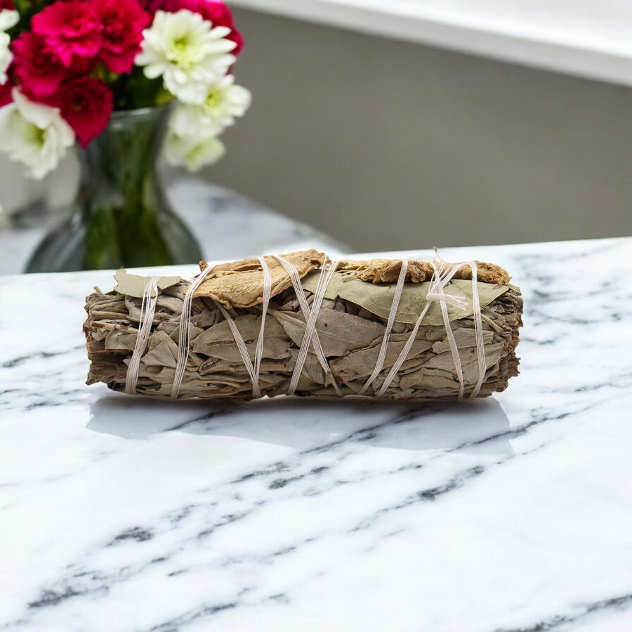 Smudge Stick - White Sage, Eucalyptus and Ginger