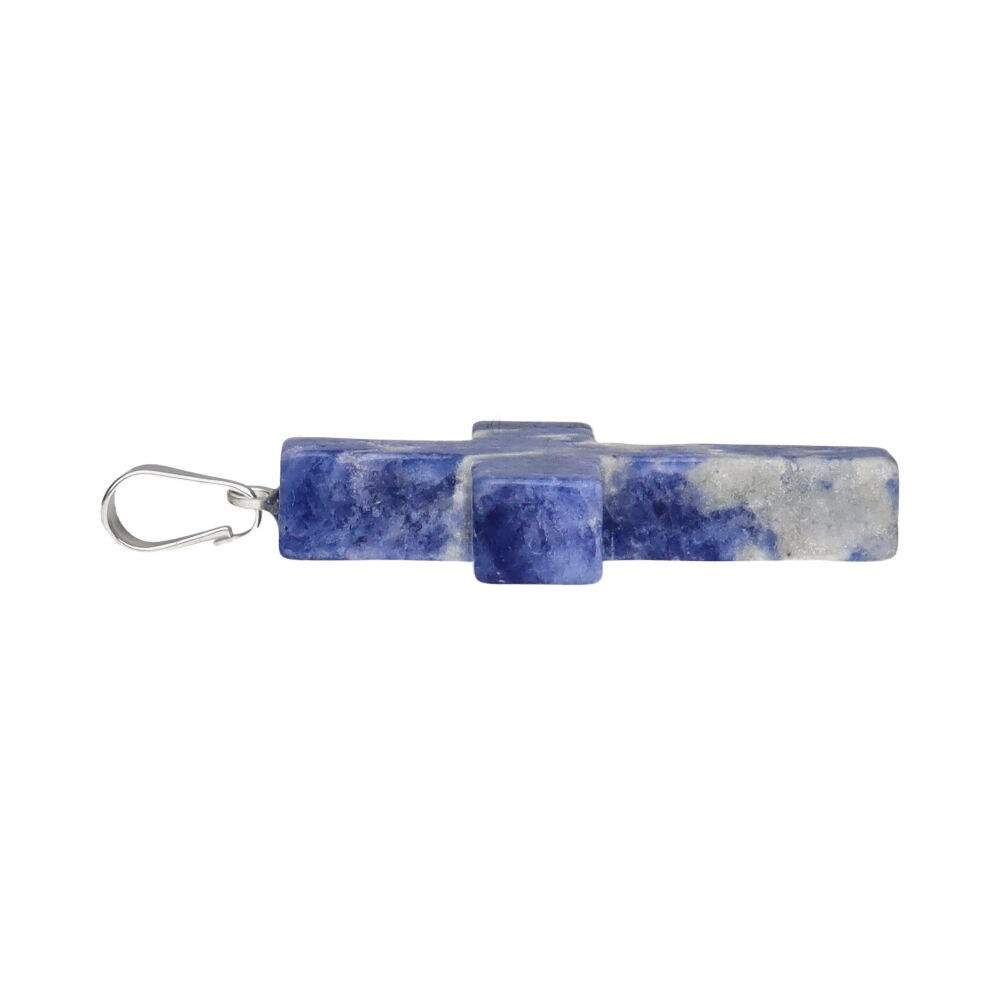 Sodalite Crystal Cross Pendant – 2.8 cm - Auras Workshop Auras Workshop