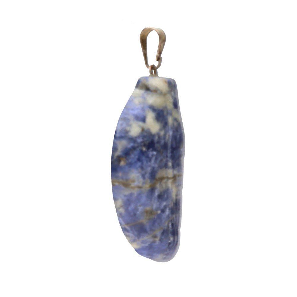 Sodalite Leaf Crystal Pendant – Crystal Jewellery - Auras Workshop Auras Workshop