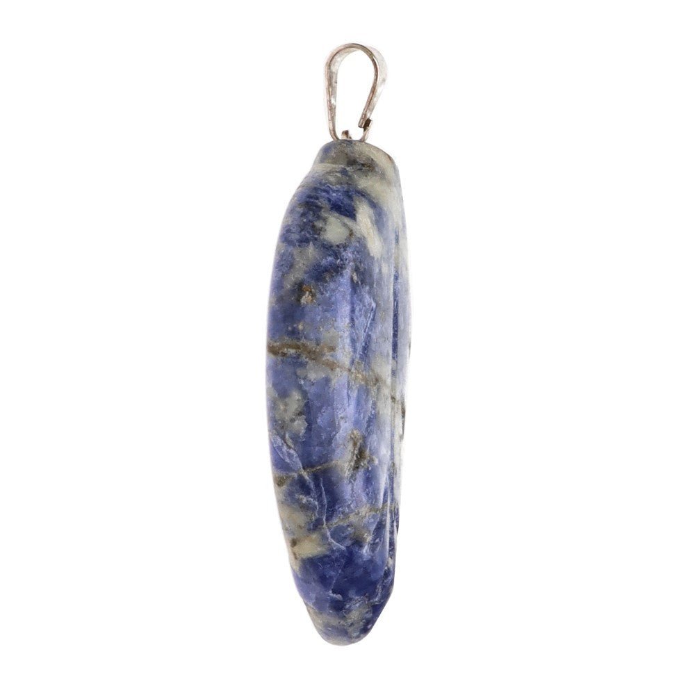 Sodalite Leaf Crystal Pendant – Crystal Jewellery - Auras Workshop Auras Workshop
