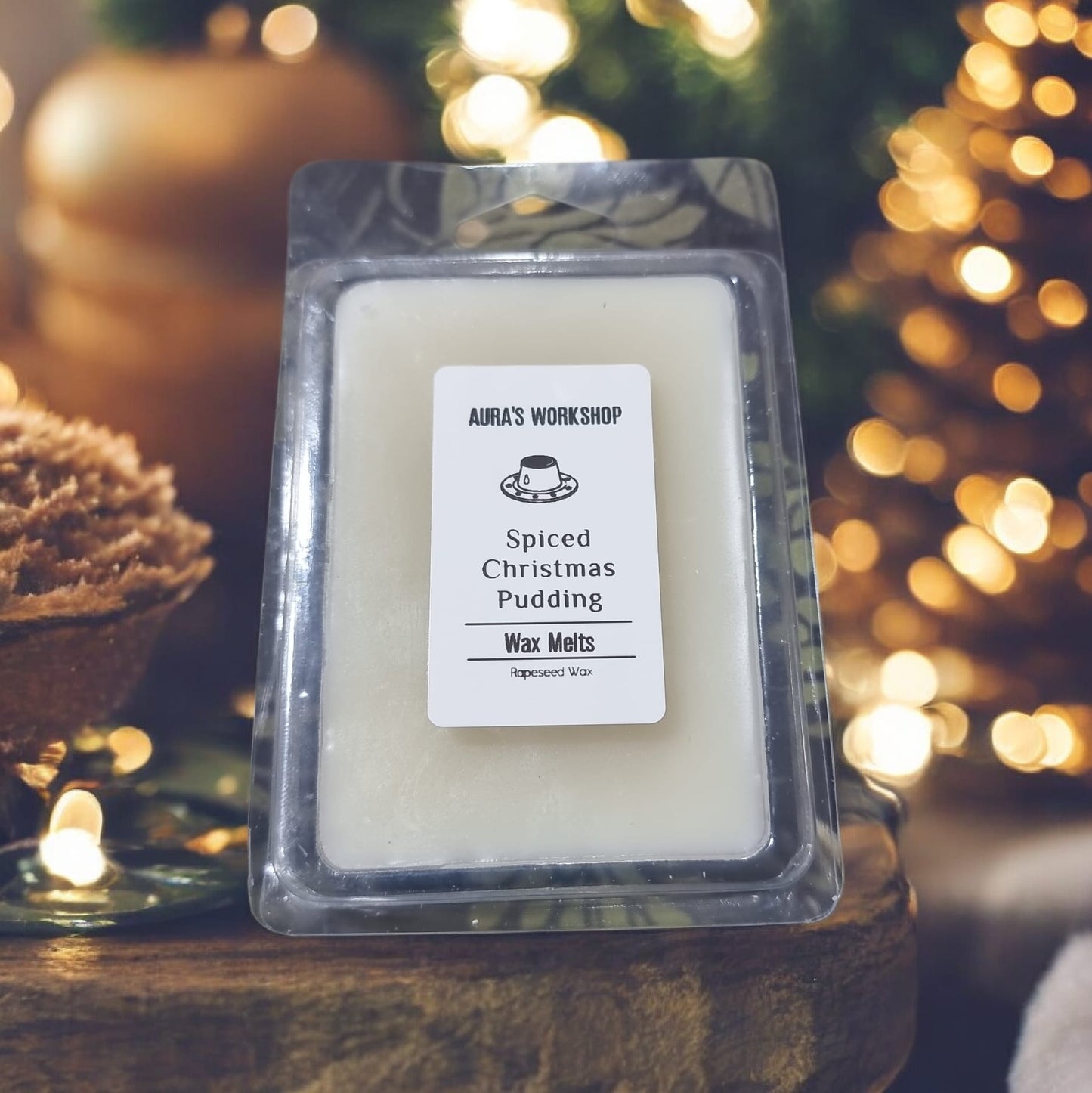 🎄🥧 Spiced Christmas Pudding Wax Melts | Aura’s Workshop - Auras Workshop Auras Workshop