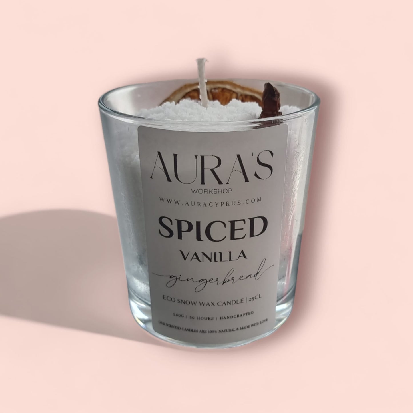 Spiced Vanilla Gingerbread Scent - Eco Snow Candle - Auras Workshop Auras Workshop