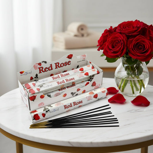 Stamford Camomile Incense Sticks – Red Rose Fragrance - Auras Workshop Auras Workshop