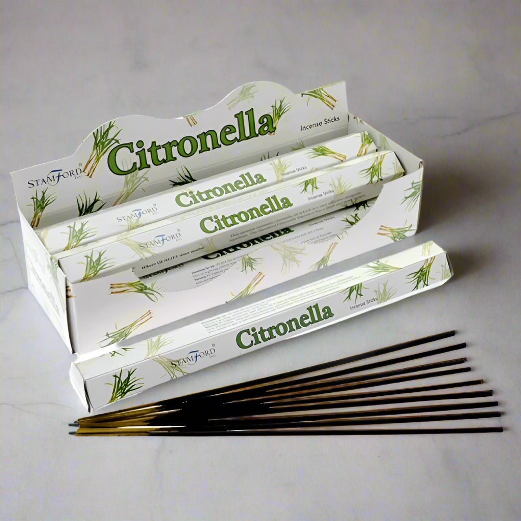 Stamford Citronella Incense Sticks – Natural Mosquito Repellent with Fresh Aroma - Auras Workshop Auras Workshop