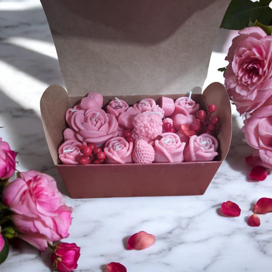 💕🍬 Sugar Blush Valentine’s Candle Large Trunk | Aura’s Workshop | Candy Cane Sugar & Soft Comfort - Auras Workshop Auras Workshop