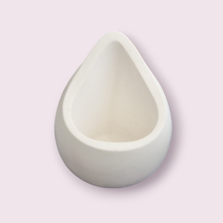 Tear Drop Tea light Holder - White Porcelain