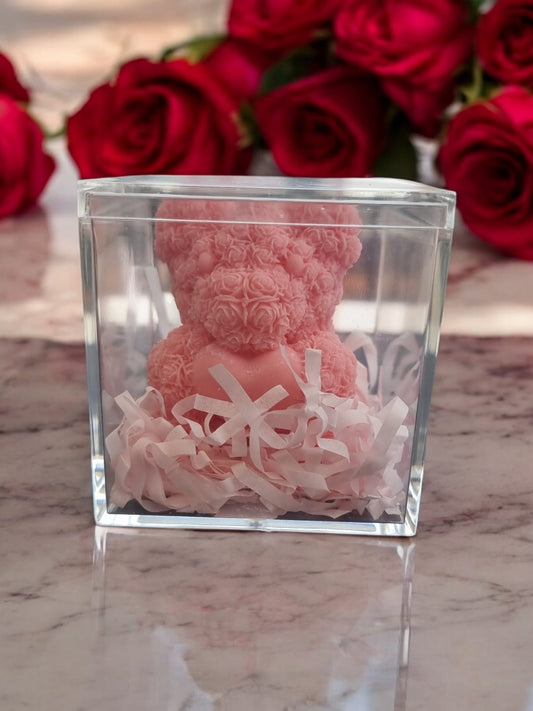 Teddy Bear Roses Sweet Lemon Scented Candle – In Box - Auras Workshop Auras Workshop