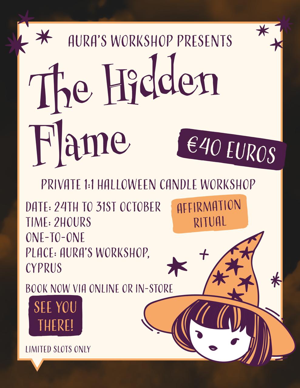 The Hidden Flame Private 1:1 Halloween Candle Workshop - Auras Workshop Auras Workshop