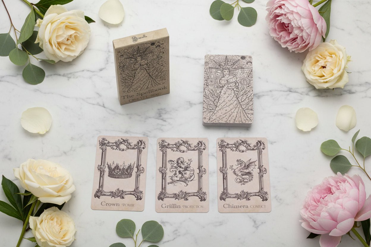 🔮✨ The Spellbook Oracle 40 Cards – Witchcraft Deck - Auras Workshop Auras Workshop