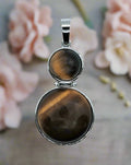 🐅 Tiger Eye Double Round Pendant – Strength, Protection & Confidence Courage. Focus. Balance. - Auras Workshop Auras Workshop