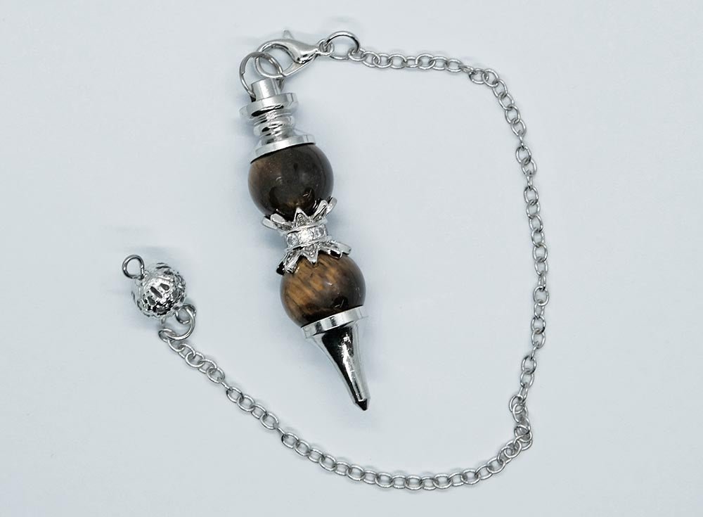 Tiger’s Eye Dorje Pendulum – Crystal Dowsing Pendulum for Divination - Auras Workshop Auras Workshop