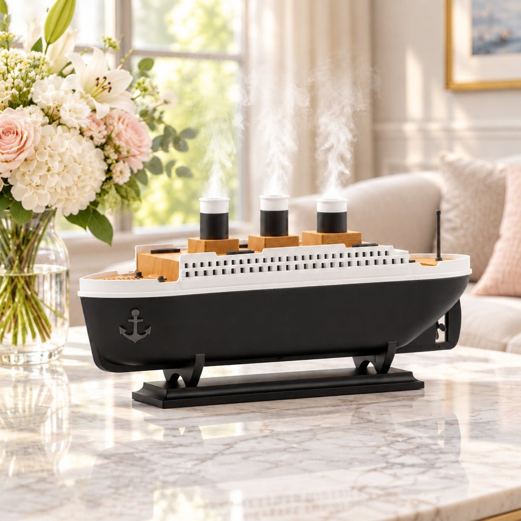 Titanic Ship Aroma Diffuser | Puff Effect Mist | Colour Change LED | Remote Control - Auras Workshop Auras Workshop