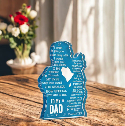 To My Dad Gift Plaque – Sentimental Father’s Day & Birthday Keepsake - Auras Workshop Auras Workshop