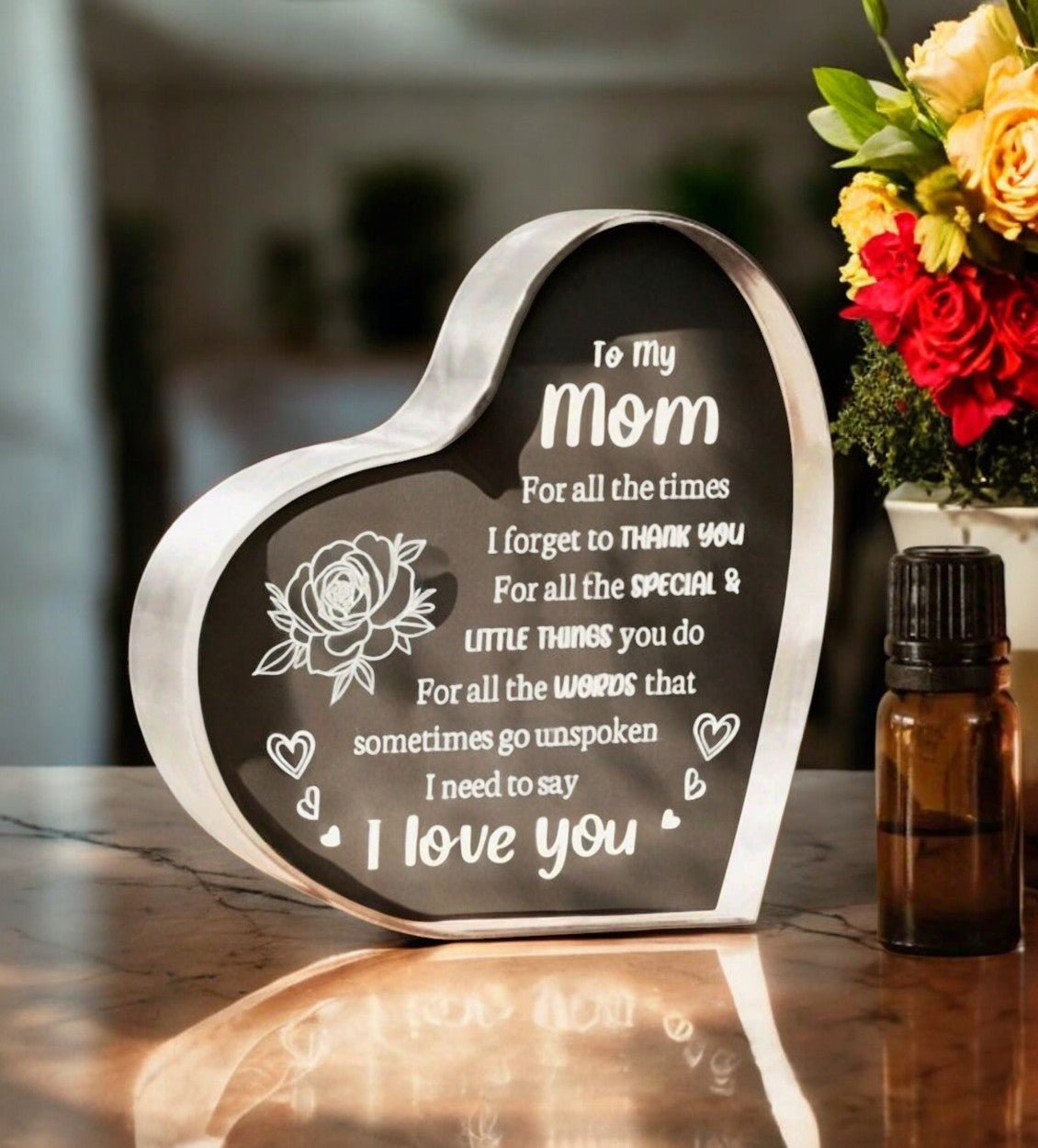 To My Mum Acrylic Plaque Gift Set – Heartfelt Mother’s Day & Birthday Keepsake - Auras Workshop Auras Workshop