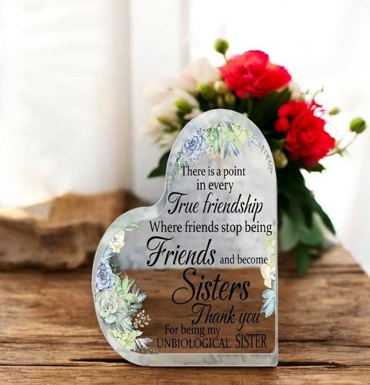 True Friendship Acrylic Plaque – Thoughtful Best Friend Gift & Keepsake - Auras Workshop Auras Workshop