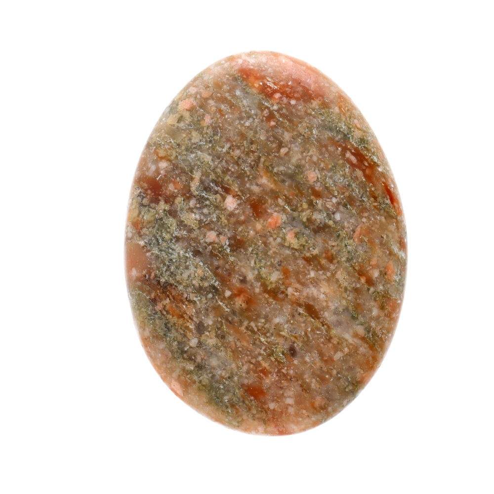 Unakite Jasper Flat Polished Stone – Quality A -  - Auras Workshop  Cyprus 
