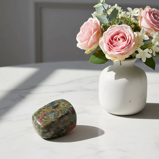 🌿✨ Unakite Tumblestone | Emotional Healing, Balance & Growth - Auras Workshop Auras Workshop