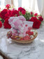 Valentine’s Day Gift Hamper – Rose Teddy Bear, Bath Salts, Candle & Gold Artificial Rose - Auras Workshop Auras Workshop