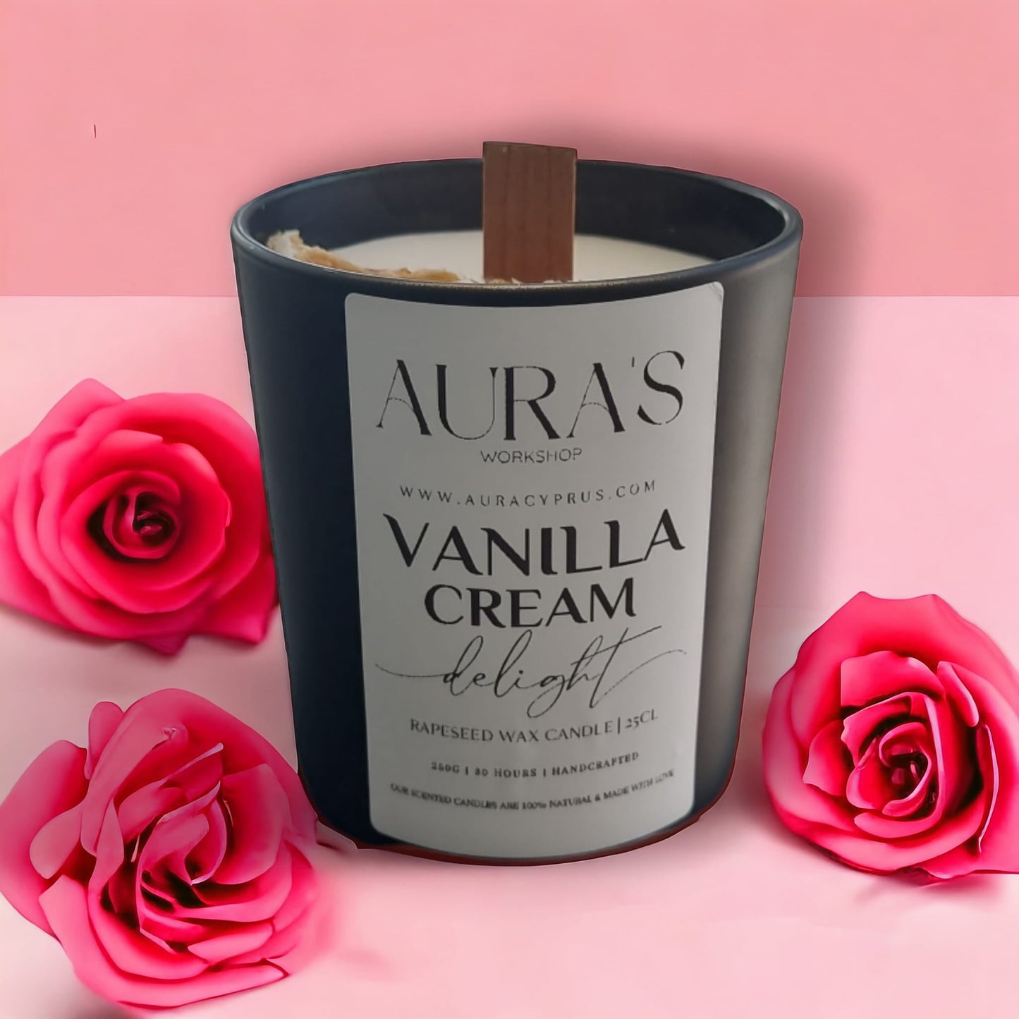 Vanilla Cream Delight Scented Candle - Auras Workshop Auras Workshop