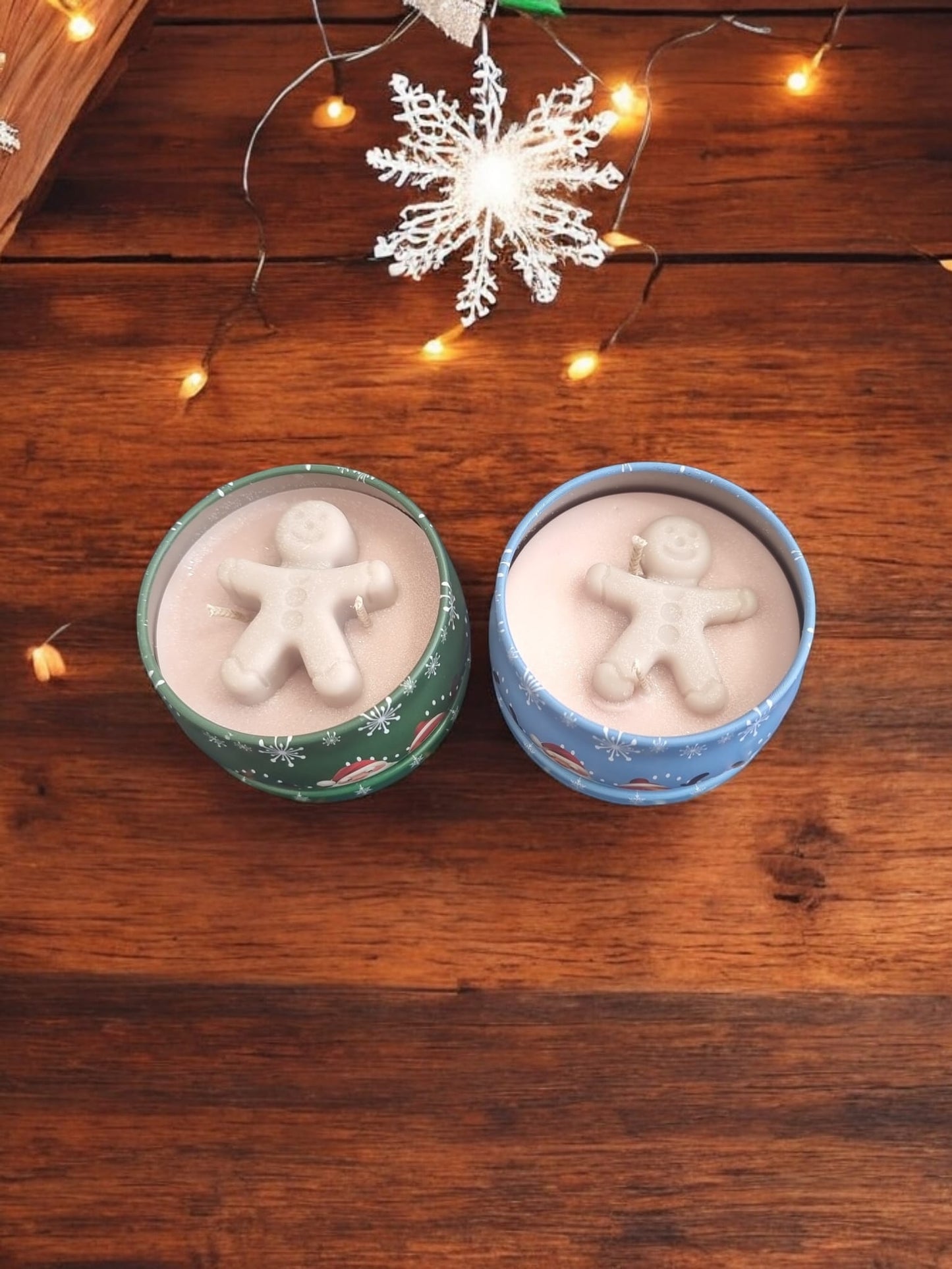 Warm Christmas Gingerbread Spice Candle x2 Christmas Gift Tins - Auras Workshop Auras Workshop