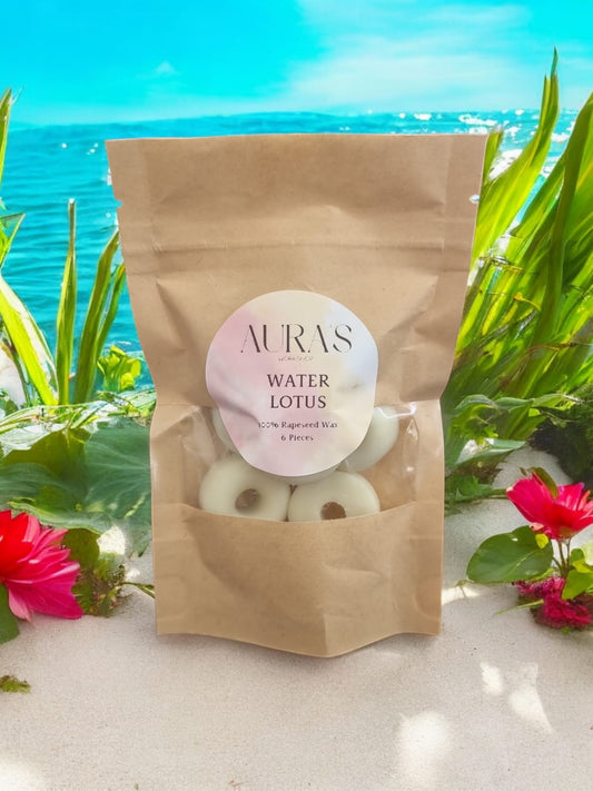 Water Lotus Donut Shape Wax Melts – 6 Pieces - Auras Workshop Auras Workshop