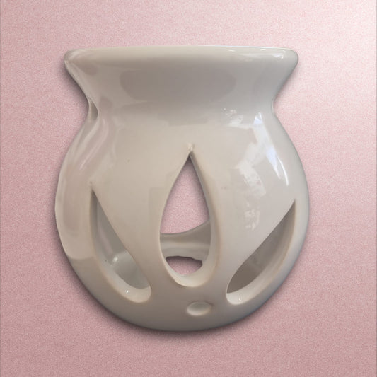 White Small Wax & Oil Melt Burner - Auras Workshop Auras Workshop