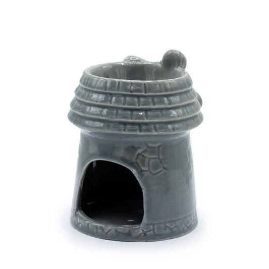Windmill Oil & Wax Burner – Grey - Auras Workshop Auras Workshop