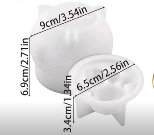 🕯 Witch Cauldron Halloween Mold with Pumpkins – Candle & DIY Craft Silicone Mold - Auras Workshop Auras Workshop