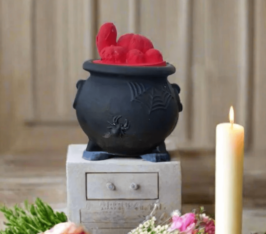 🕯 Witch Cauldron Halloween Mold with Pumpkins – Candle & DIY Craft Silicone Mold - Auras Workshop Auras Workshop