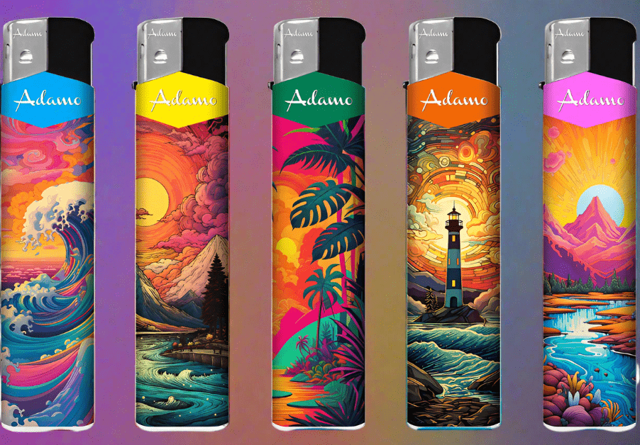 x5 Lighter Set Colorful Ambiance Style - Auras Workshop Auras Workshop