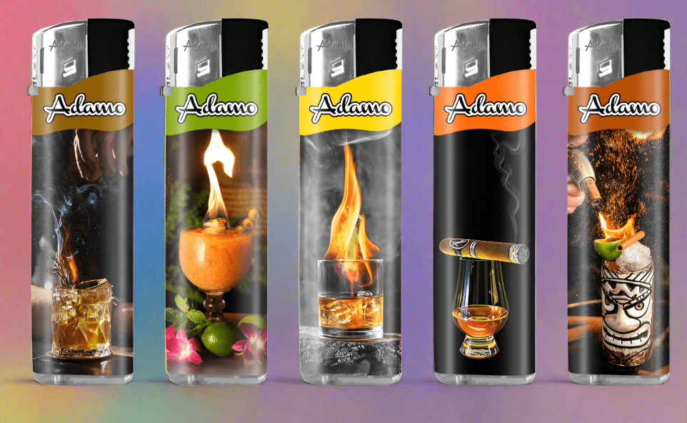 x5 Lighter Set Colourful Whisky Style - Auras Workshop Auras Workshop