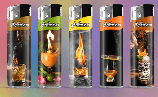 x5 Lighter Set Colourful Whisky Style - Auras Workshop Auras Workshop