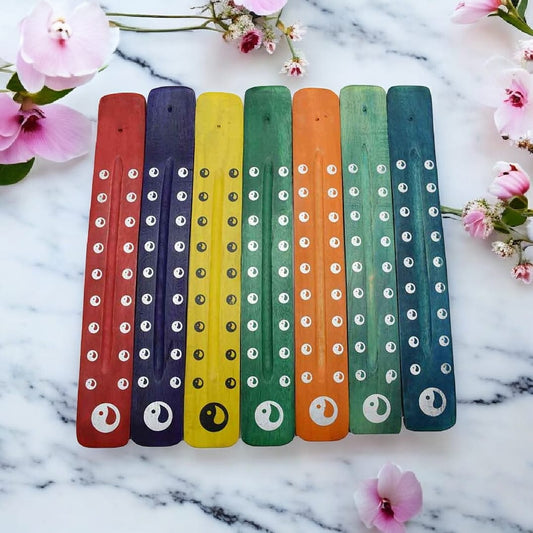 ☯️✨ Yin Yang Incense Stick Burner Holder | Set of 7 Colours | Balance & Harmony Decor - Auras Workshop Auras Workshop