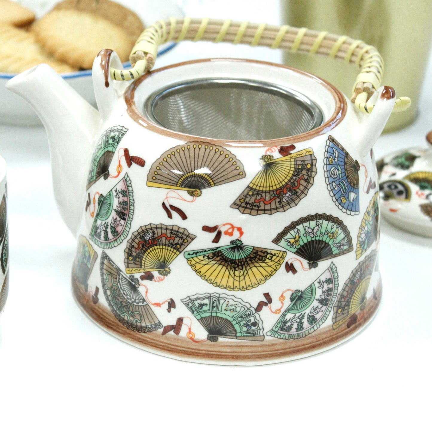 Herbal Teapot Set - with 6 Cups - Auras Workshop  -  tea pot set -   - Cyprus & Greece - Wholesale - Retail #