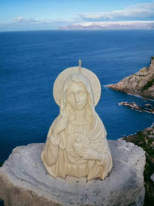 Mother of Jesus - Divine Essence Rosemary & Vanilla Scented Candle - Auras Workshop  -  Candle Figurines -   - Cyprus & Greece