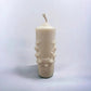 Rosemary & Bay Wreath Scented Pillar Candle with Rose Design - Auras Workshop  -  Mold Craft Candles -   - Cyprus & Greece - Wholesale - Retail #